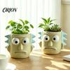 Hassle-free Cleaning Planter Rick Face Planter, Funny Flower Pot for Indoor Outdoor Plants, Creative Flowerpot Succulents Pot, Unique Garden