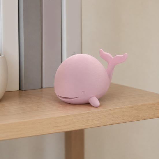 Cute Whale Figurine, 3D Printed Whale Ornament Desktop Decoration, Mini Whale Statue for Office Home Desk