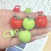 Cute  Simulated 3D Fruits Keychain Cartoon Headphone Case Pendant Creative Kawaii Backpack Decoration Accessories Gifts
