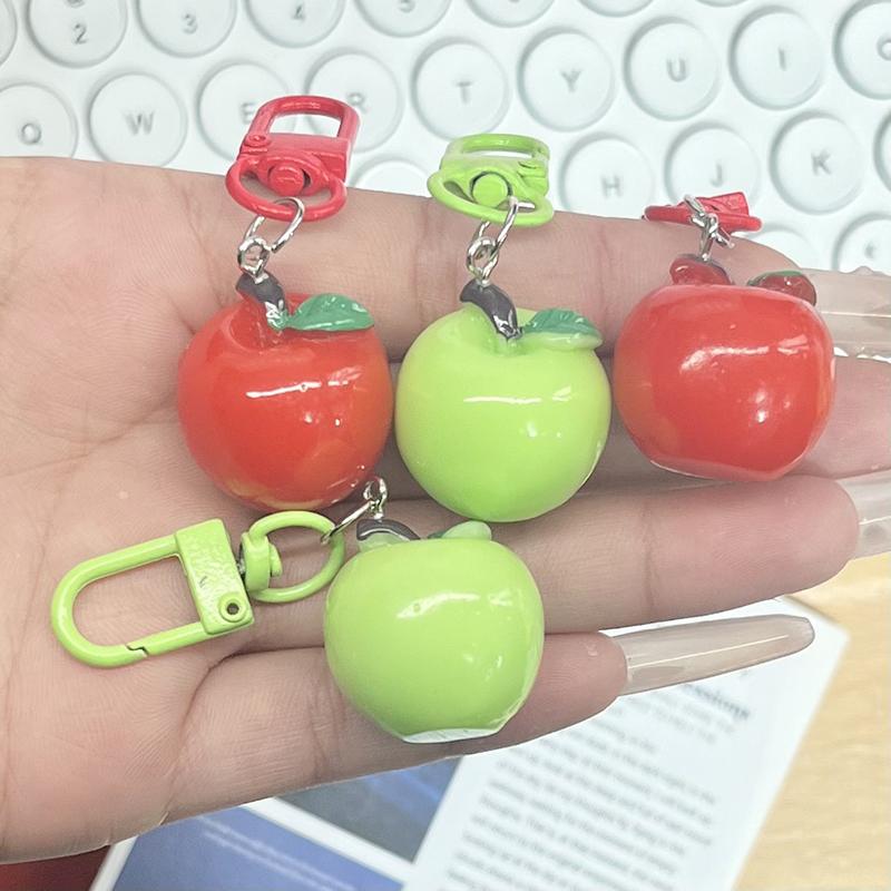 Cute  Simulated 3D Fruits Keychain Cartoon Headphone Case Pendant Creative Kawaii Backpack Decoration Accessories Gifts