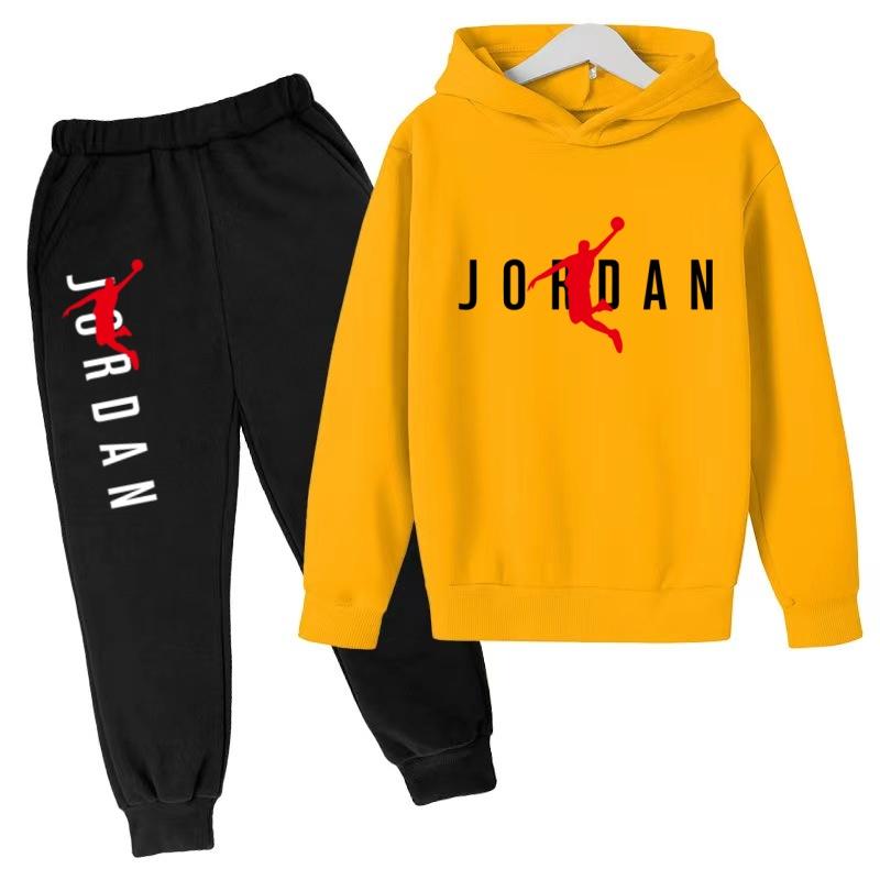 Felpa con Cappuccio per Bambini Lettere da Basket Pullover 3-12 Anni Giacca Felpa+Pantaloni Ragazzo Ragazza Neonato Abbigliamento Jogging Tempo Libero Moda Marca Set