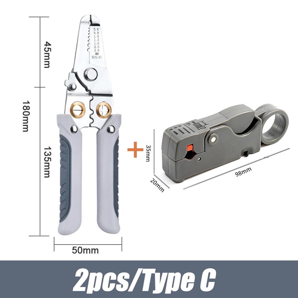 Wire Stripper Pliers Electrician Wire Cutters Electric Cable Peeling Multifunctional Wire Winding For Wire Stripping Hand Tools