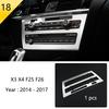 BBJS7 Accessories for BMW X3 X4 F25 F26 Car Inner Gearshift Air Conditioning CD Panel Door Armrest Cover Trim Decorative Car Stickers