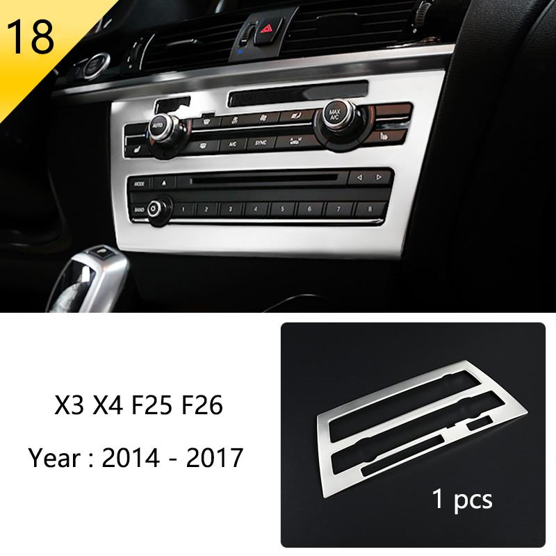BBJS7 Accessories for BMW X3 X4 F25 F26 Car Inner Gearshift Air Conditioning CD Panel Door Armrest Cover Trim Decorative Car Stickers