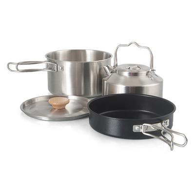 Batterie de cuisine de Camping, casseroles et poêles de Camping pliables avec bouilloire