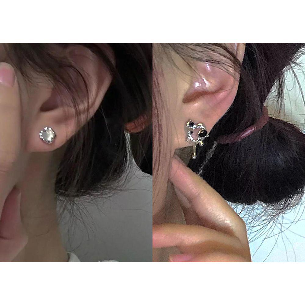 Cercei Nișă Stil Aloof: Argint Sterling 925 cu Eleganță de Basm, Design Minimalist în Stil Național.