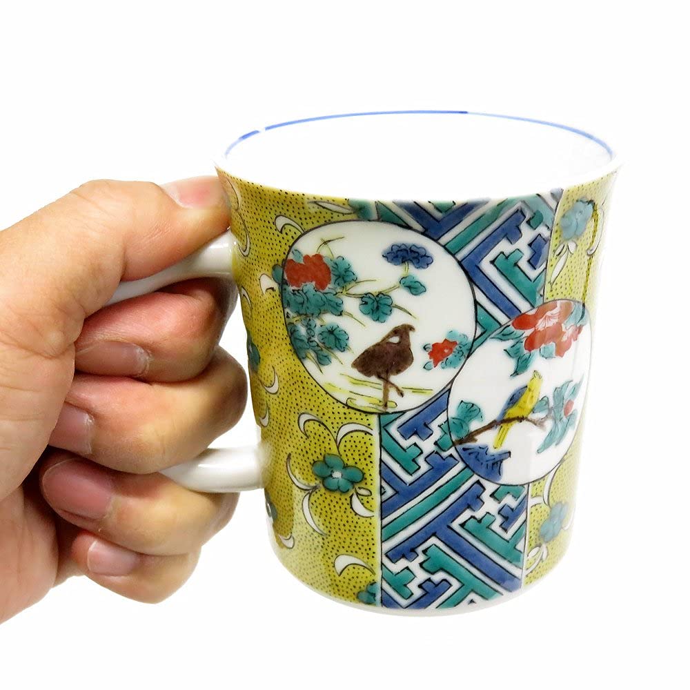 Waza no Kura Stylish Kutani Ware Mug Yoshidaya Marumon Floor Plan Pottery Luxury Brand Tableware Made in Japan