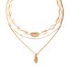 2Pcs/Set Summer Natural Sea Shell Choker Necklace For Woman Bohemia Beads Chain Shell Necklace Adjustable Jewelry Accessories