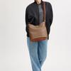 Coach Willow 28 Classic Logo Soft Faux Leather With Cowhide Bucket Bag Crossbody Shoulder Bag Large Women Bags Brown Caramel CW882-B4XHG