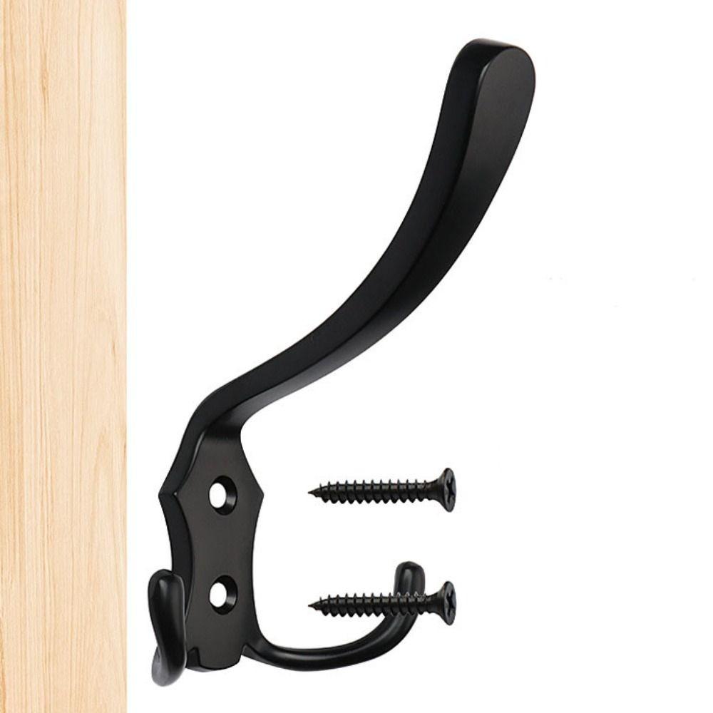 Durable 3 Hooks Coat Hook Zinc Alloy Wall Mounted Triangular Hooks Strong Load-bearing Capacity Stable Hat Wall Hanger Bedroom