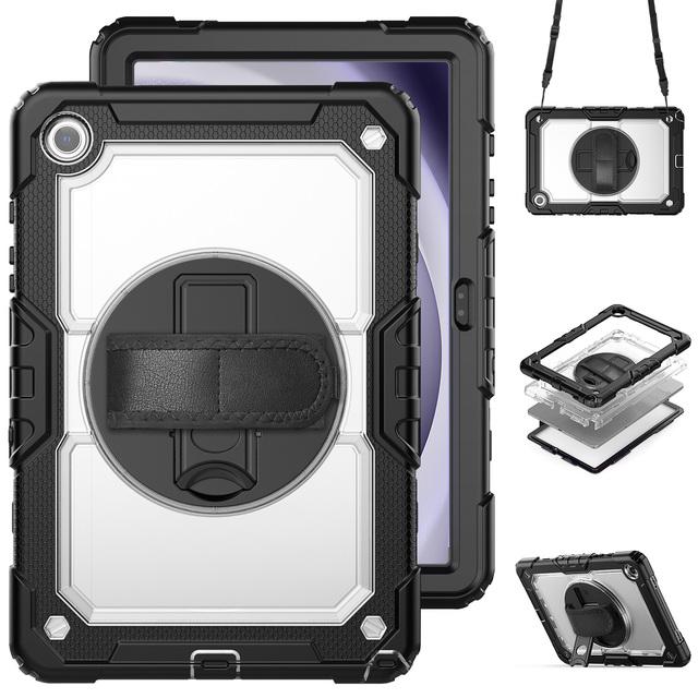 

Stand Case Universal For Samsung Galaxy Tab A11 A9 Plus 2025 2023 11.0 SM-X230 236 X210 215 216 218 With Screen Protector Cover A9 Plus SM-X210 X216 прозорий