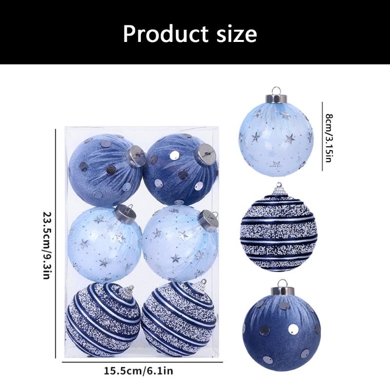 Festival Dekokugel 8cm Mehrfarbige Sprenkel Plüsch Weihnachtsbaumschmuck Heimparty Mall Dekoration