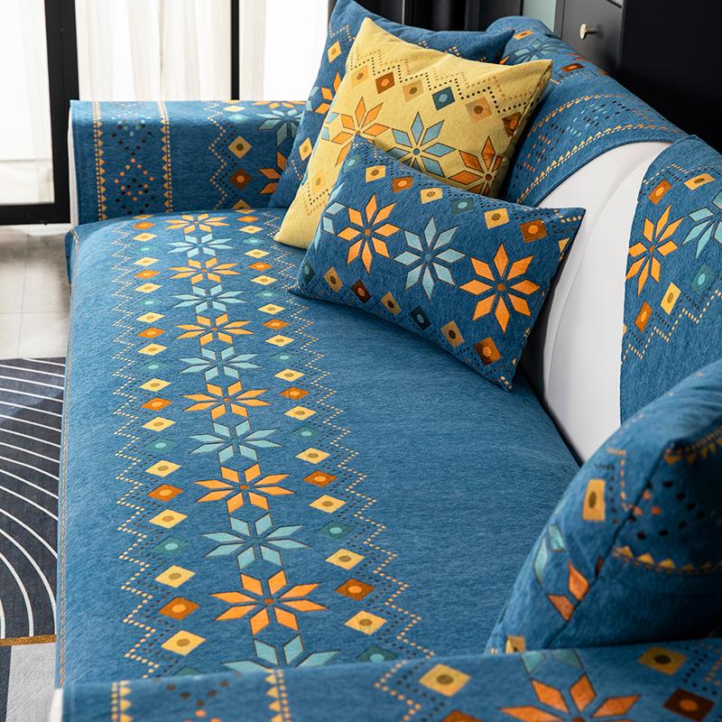 Sofa Cushion Four Seasons Universal High-End Sofa Cushion Non-Slip Sofa Back Towel Cover Light Luxury Cover Cloth