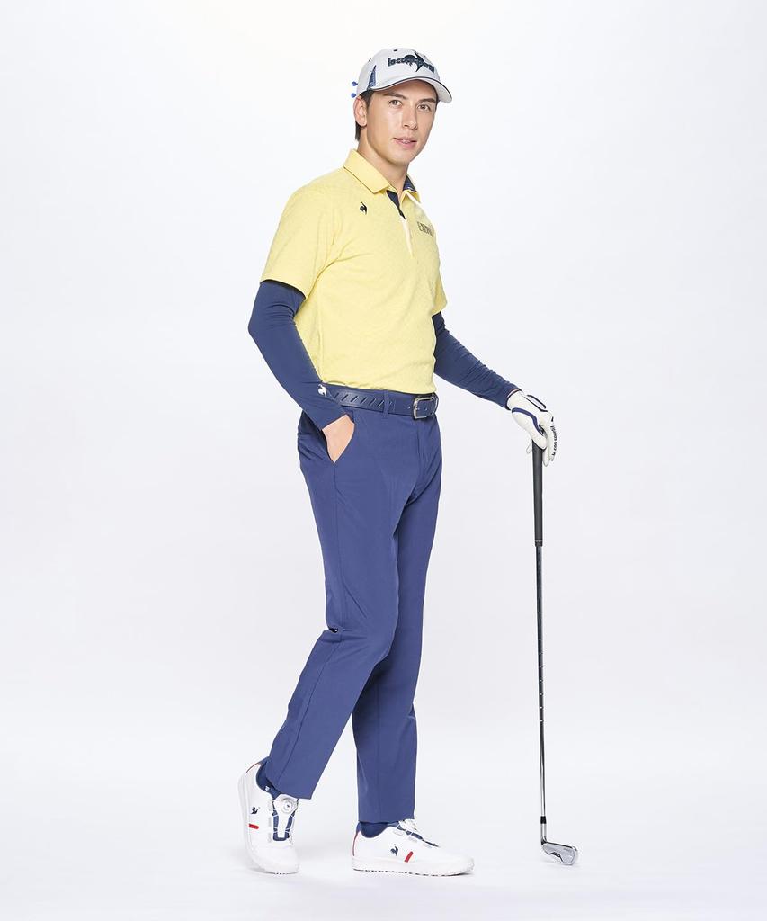 Coq Sportif Golfhosen Stoffhosen Stretch Einfarbig Business Golf LG5SLP00M NV00 [Le Golf] 2-Wege Herren (Marine)