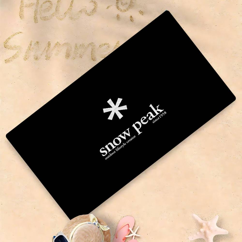 Fashion Cool S-Snow P-Peak Logo Microfiber Beach Towel Absorbent Quick Dry Soft Yoga Swimming Resort Mountain Climbing Towel