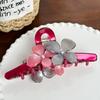 Large Extra Stylish Hair Claw Clip In Acetate With Elegant Flower Motif And Eyecatching Rhinestones Women For