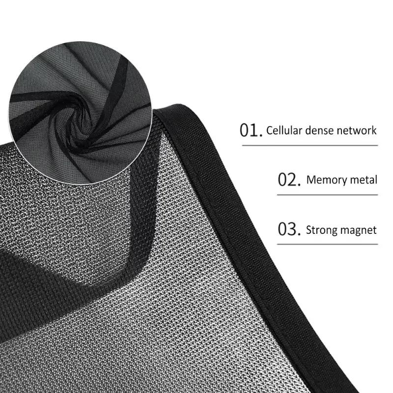 Magnetic Car Sun Shade UV Protection Car Curtain Car Windows Sunshade Side Window Mesh Sun Visor Summer Protection Window Film