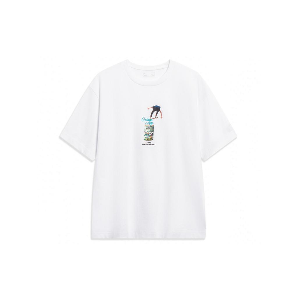 Li Ning Short Sleeved T Shirts Unisex White AHST089-3