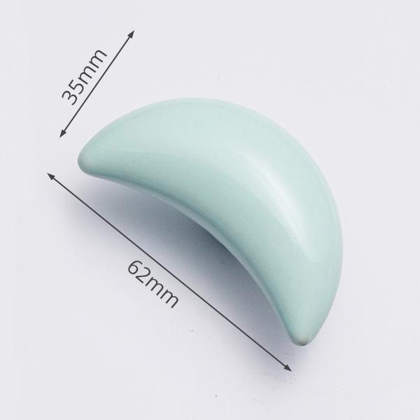 NAIERDI Children Room Ceramic Single Round Wardrobe Handle Kitchen Garden Door Handle Cabinet Handle Cartoon Furniture Handles