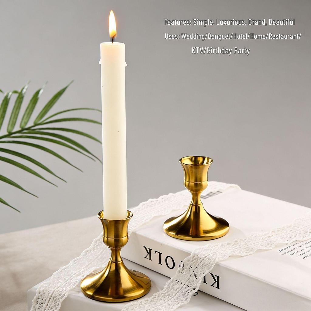 Europäischer minimalistischer Kerzenständer als Ornament für Candlelight-Dinner & Hochzeitsdeko