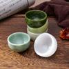 1pc Natural crystal original stone jade tea cup Kung fu cup white jade Xiuyan jade wine cup tea set Lantian jade cup amethyst
