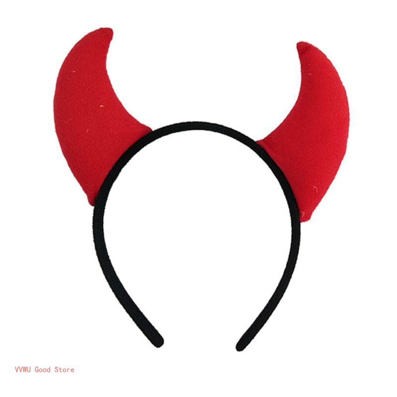 

Funny Devil Ears Headband Horns Ear Children Headbands Halloween Party Adults