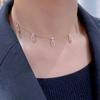 New Hot Brand Vintage Move Diamond Necklace Luxury Jewelry For Women Designer Pendant Pure 925 Sliver Lady Party Chain Necklaces