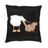 Doodle Plants Capybaras Pillow Case 40X40Cm Living Room Decoration Kawaii Wild Animals Cushions For Sofa Square Pillowcase