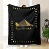 1PC Egyptian theme printed blanket, all season lightweight home office outdoor nap multifunctional blanket A6