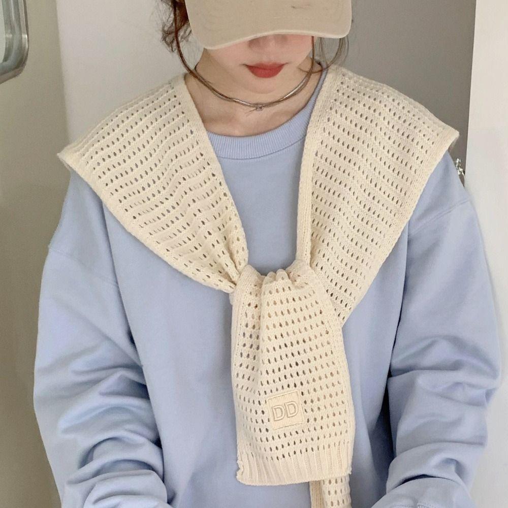 Solid Color Fake Collar Keep Warm Wool Shawl New Detachable Collar Unisex