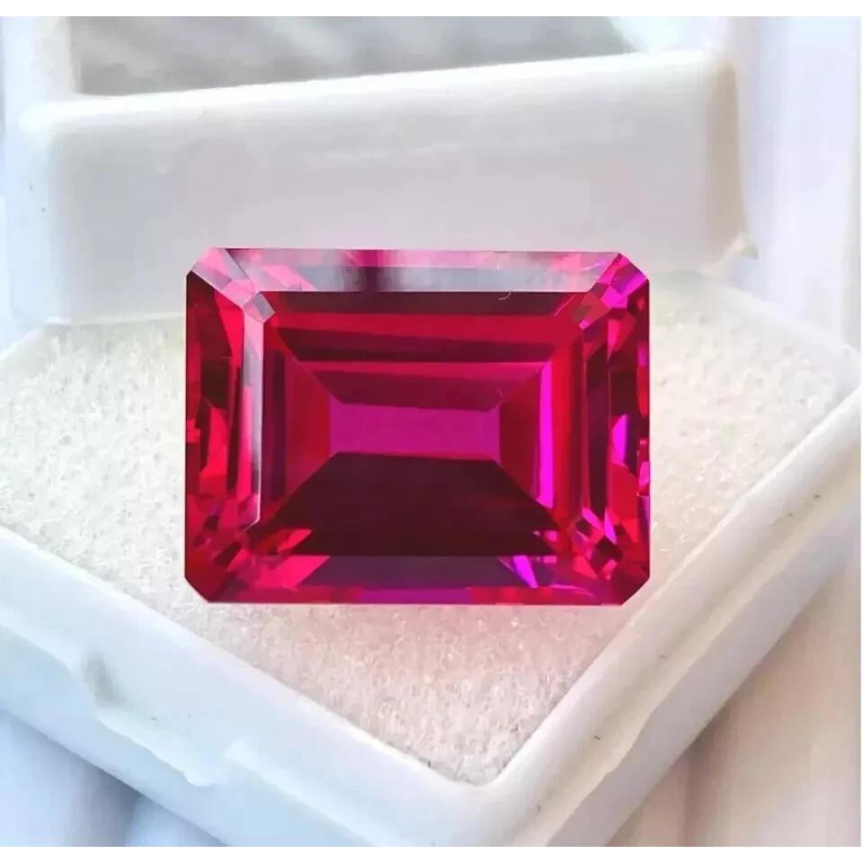 Emerald Cut Natural Awesome Pink Ruby 9-11 Ct Beautiful Certified Gemstone