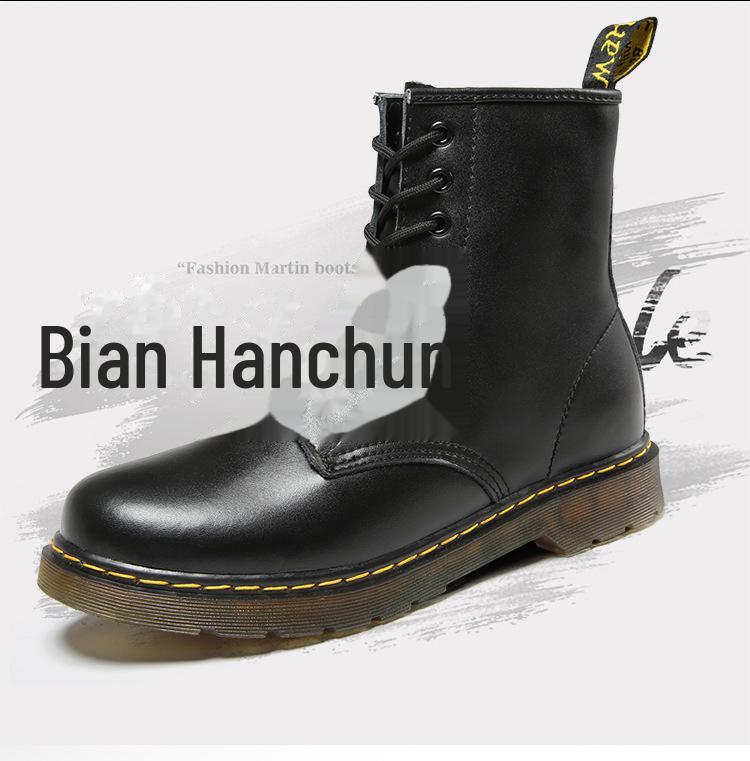 Chelsea High-Top Retro Martin Boots - Genuine Leather, British Style, Spring & Autumn 2024 Collection for Couples.