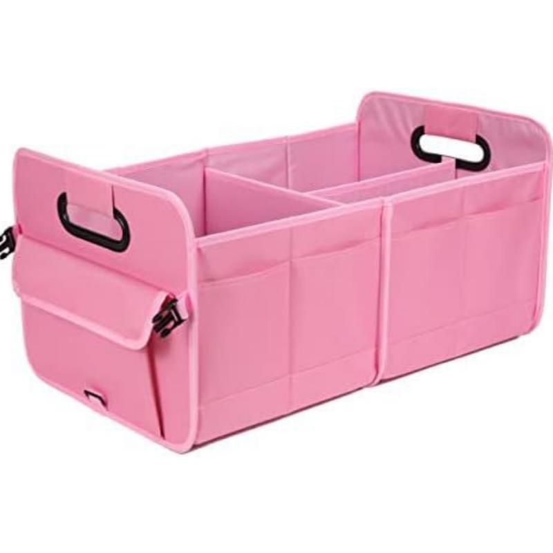Car Storage Box Foldable Car Trunk Storage Box with Large Compartment Space