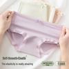 Topguagua Women's Cotton Antibacterial Mid-Waist Briefs (4-Pack)