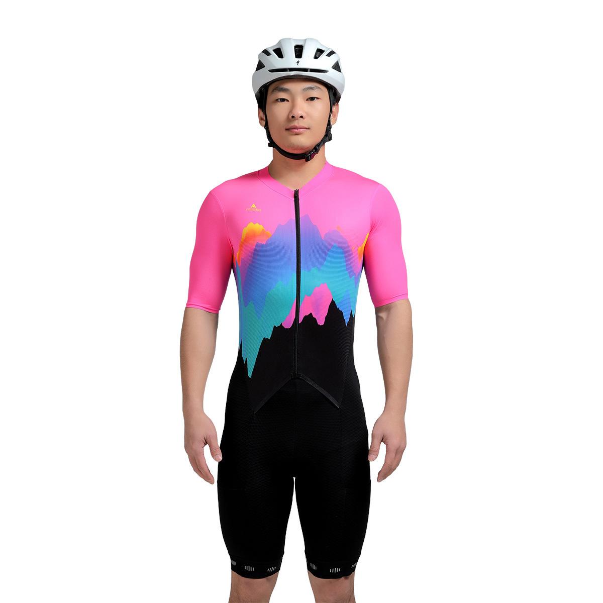 

2026 Men s One-piece Cycling Suit Summer Quick-drying Sweat Absorption, Outdoor Short-sleeved Cycling Suit S