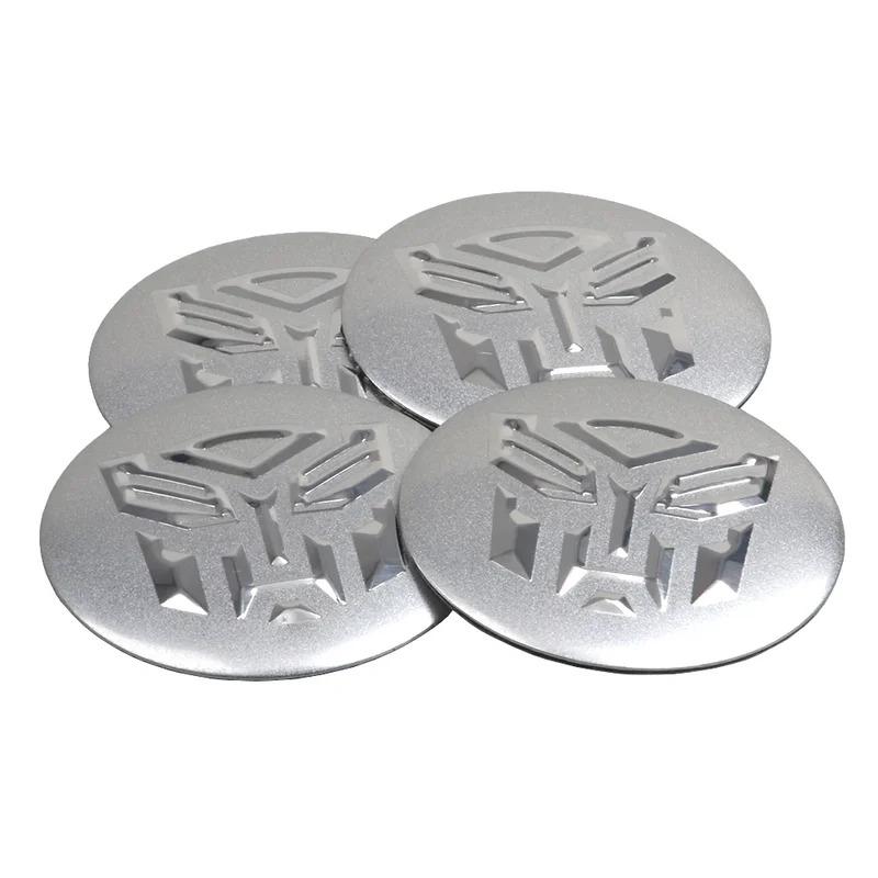 Car Styling 4Pcs 56mm Transformers Logo Car Tyre Wheel Center Hub Cap Autobots Emblem Decal Badge Sticker Accessories