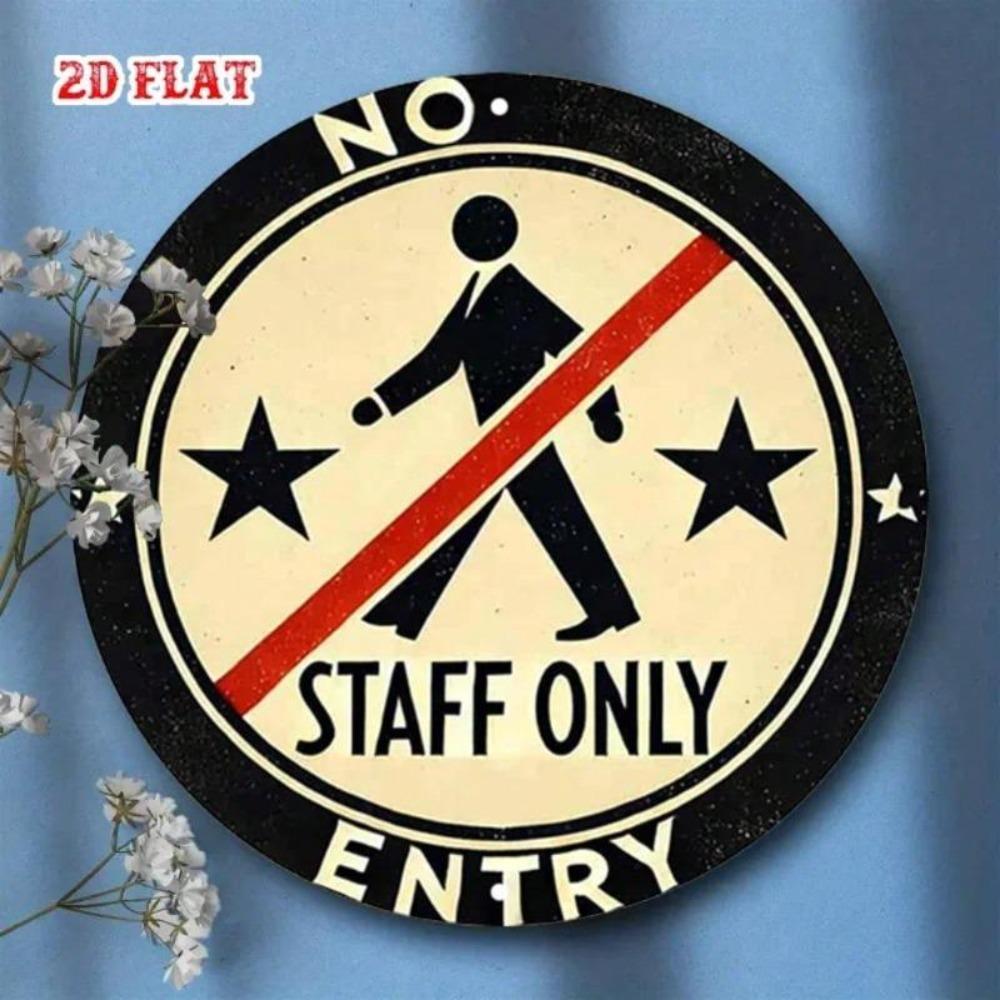 Metal Art Sign Industrial Decor Garage Home Cafe Rustic Warning Sign Wall Decoration