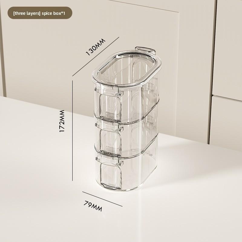 Modern Minimalist Spice Storage Container With Multilayer Food Grade Plastic For Kitchen Use