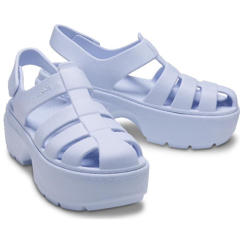 Crocs Snow House Comfortable Versatile Roman Sandals 5Cm Women Sandals Blue 209938-5AF