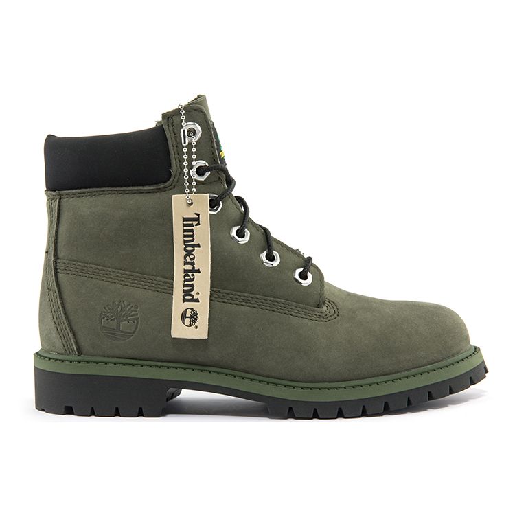 Timberland 6palcové ležérní střední venkovní boty Dětské boty Vojenská zelená A2KCSA58