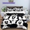 Vintage-style Distressed Mickey Mouse Emoji Print Bedding Set, A Warm and Comfortable Choice for Decorating A Child's Bedroom.