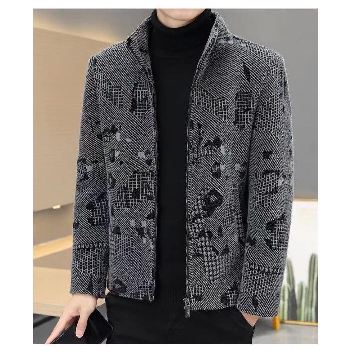 Men's High-End Thick Woolen Coat - Versatile Casual Jacket for Autumn and Winter