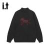 Izzue Unisex Retro Half-High Collar Pullover Sweater