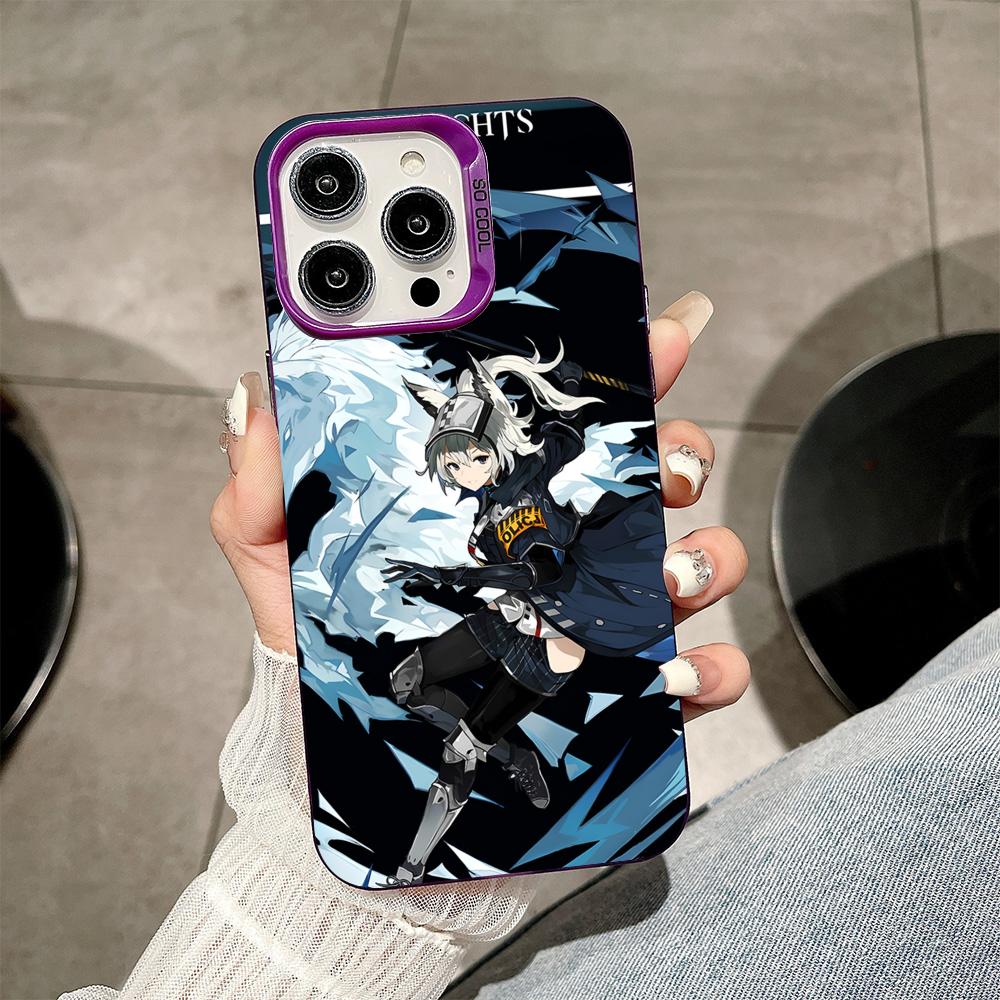 

Arknights Grani Purple Translucent Mobile Phone Case for iPhone 17 16 15 14 13 12 11 X XR XS Air Pro Max Plus Colorful Cover iPhone 11 Pro Max