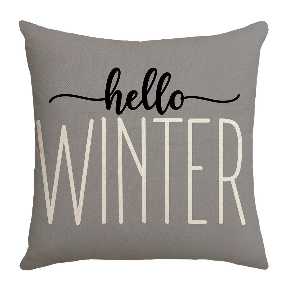 New Christmas Pillow Christmas Tree Farm Car Plaid Home Cushion Pillow Cover