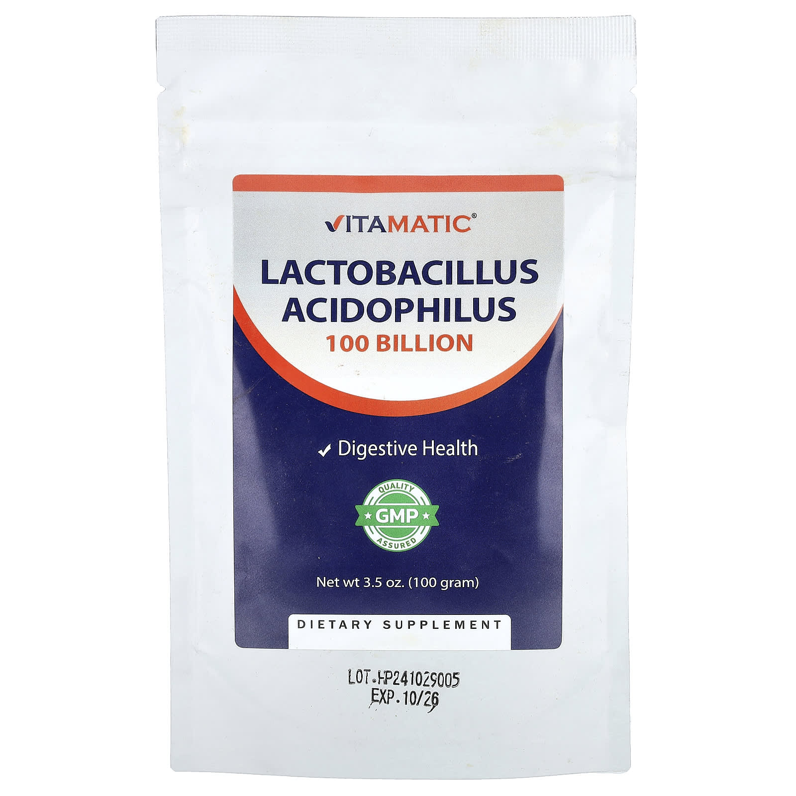 

Vitamatic, Lactobacillus Acidophilus, 100g (3.5oz)