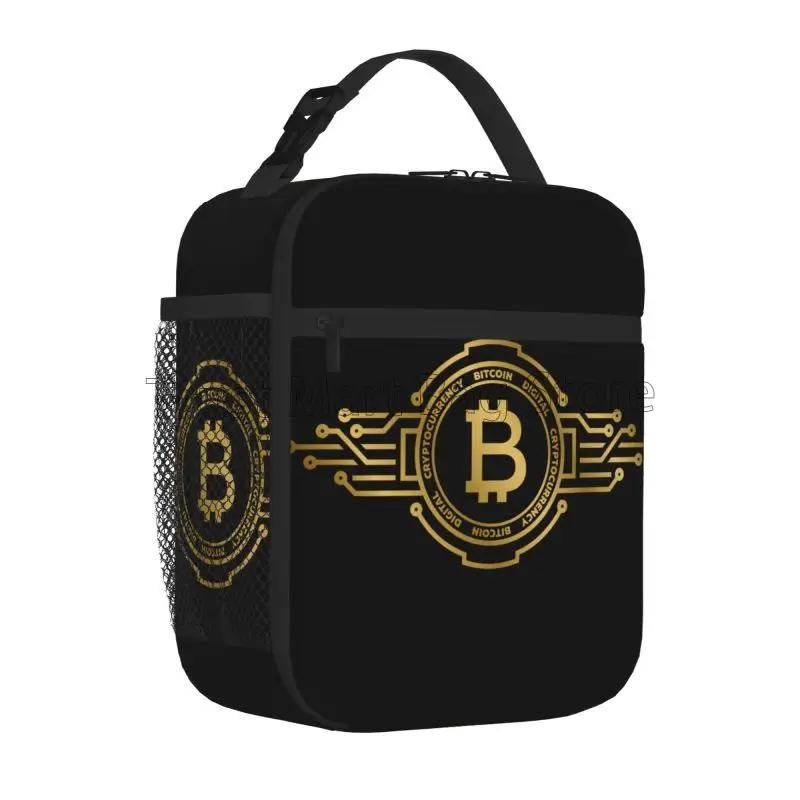 

Bitcoin Logo Print Thermal Lunch Box Reusable Cooler Insulated Lunch Bag Waterproof Meal Food Container Bento Tote Bags for Work