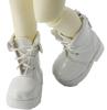 SUNNYSTEP Doll Shoes, Short Boots, Lace-up, for 16 Scale Dolls (White, 16 Scale)