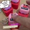 Muffler Sound Pink Pig Button Keychain Swear Sound Fidget Clicker Keychain  Office Use