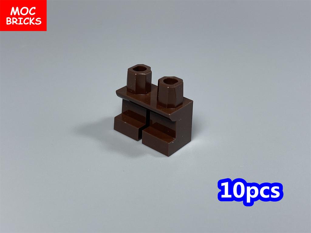 Non-Toxic 10Pcs Moc Bricks Unmovable Short Legs Pants Blank 4Cm Action Figure Body Part Assembles Particles Building Blocks Toys Gifts